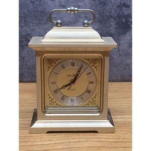 Seth Thomas Carriage Quartz Alarm Clock Rapture Mantle Japan‎ Brass 6" -parts